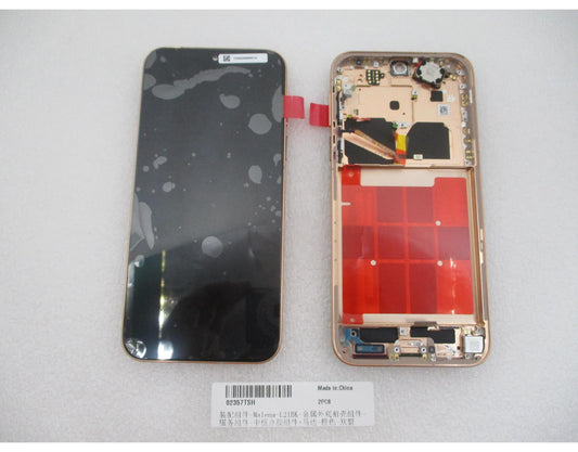Display met touchscreen Huawei Pura 90s Pro, met frame, oranje (Orange Soda), Service Pack 02357TSH