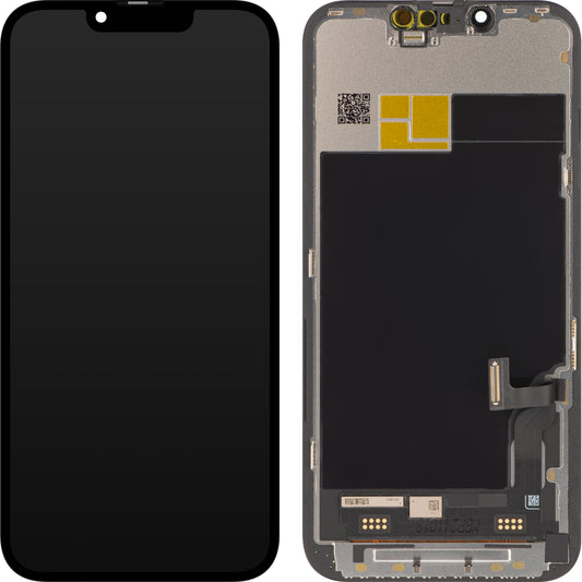 JK Touchscreen Display voor Apple iPhone 13, met frame, OLED IC beweegbare versie, zwart