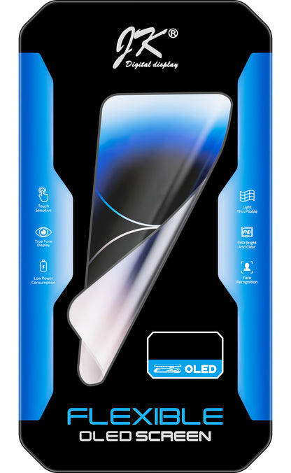 JK Touchscreen Display voor Apple iPhone 12 / 12 Pro, met Frame, OLED IC Beweegbare Versie, Zwart