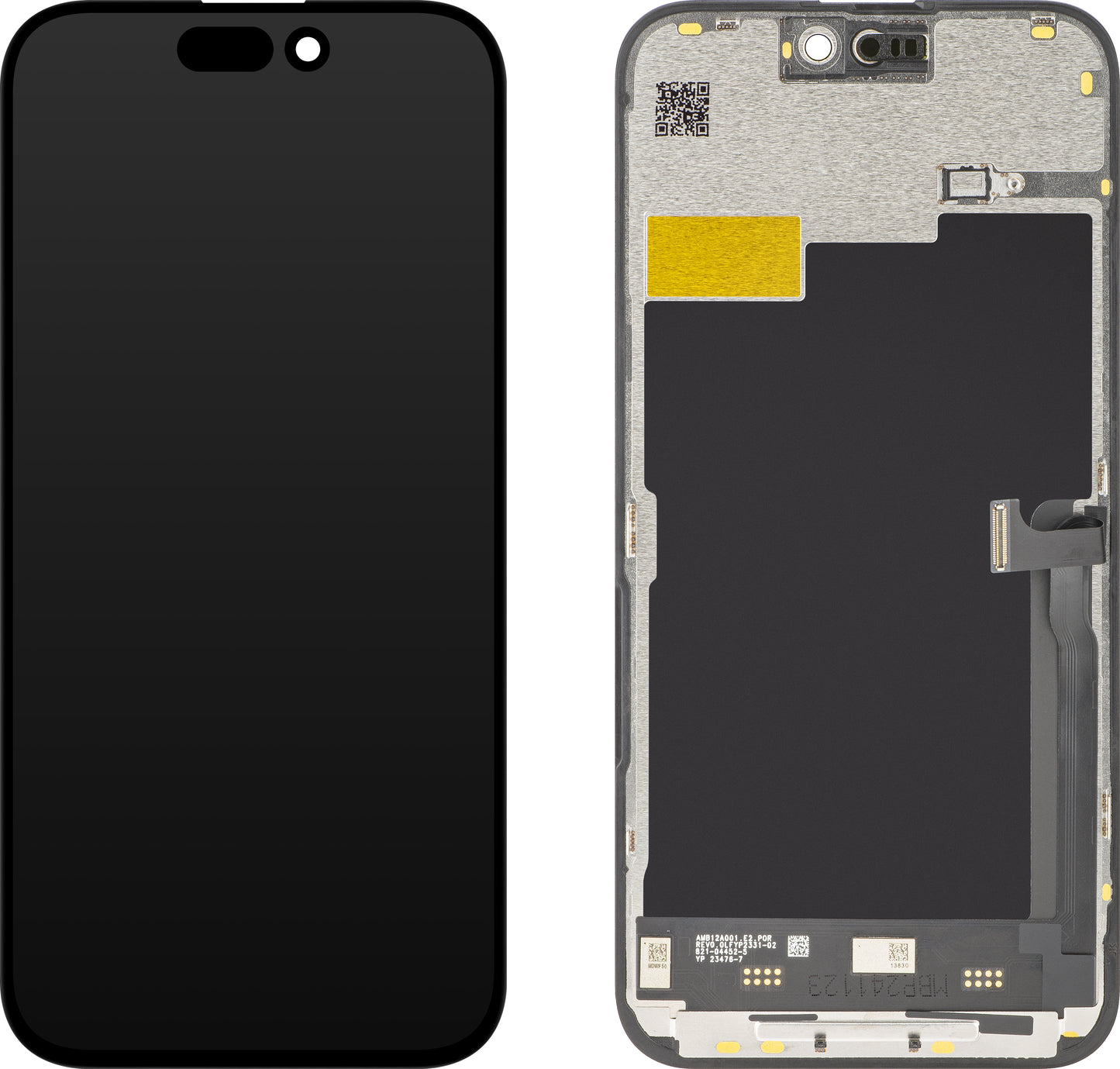 JK Touchscreen Display voor Apple iPhone 15 Pro Max, met frame, In-Cell LCD-versie, zwart 