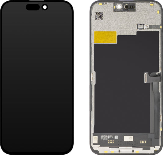 JK Touchscreen Display voor Apple iPhone 15 Pro Max, met frame, In-Cell LCD-versie, zwart 