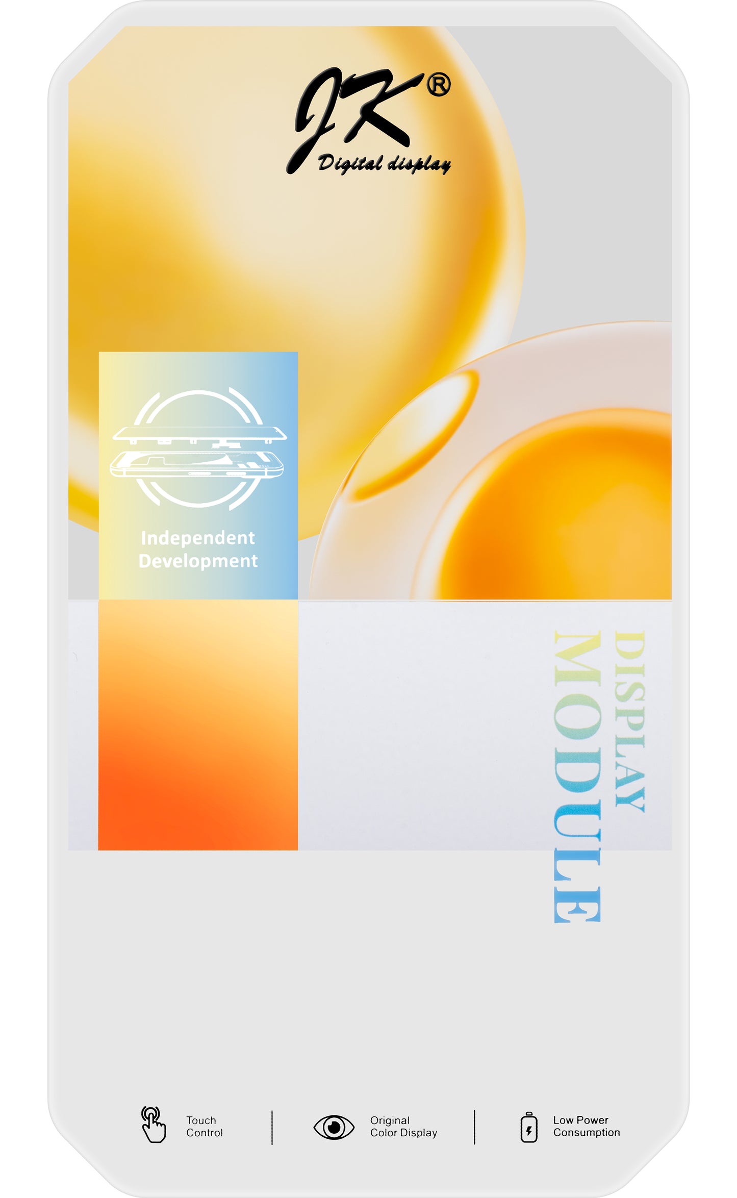 JK Touchscreen Display for Apple iPhone 14 Pro Max, with Frame, In-Cell IC Movable LCD Version, Black