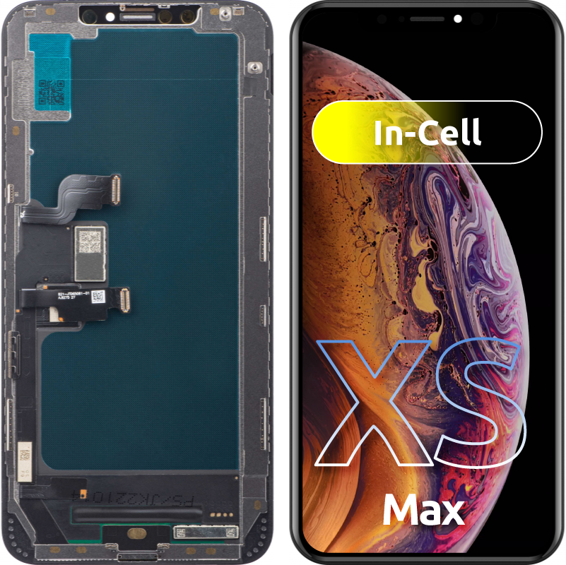 JK Touchscreen Display voor Apple iPhone XS Max, met frame, In-Cell LCD-versie, zwart