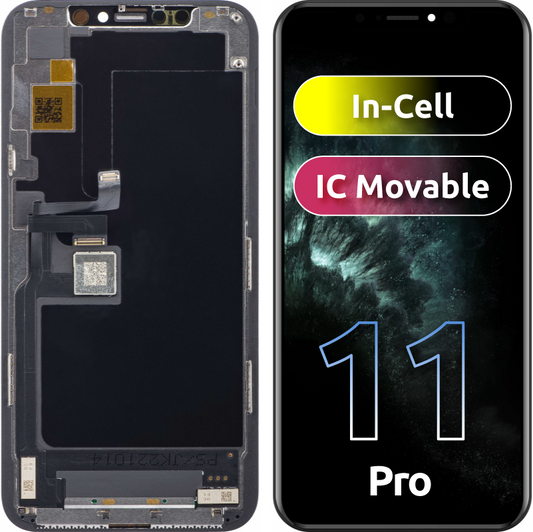JK Touchscreen Display voor Apple iPhone 11 Pro, met frame, In-Cell LCD-versie, zwart