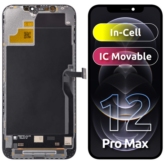 JK Touchscreen Display voor Apple iPhone 12 Pro Max, met frame, In-Cell LCD-versie, zwart