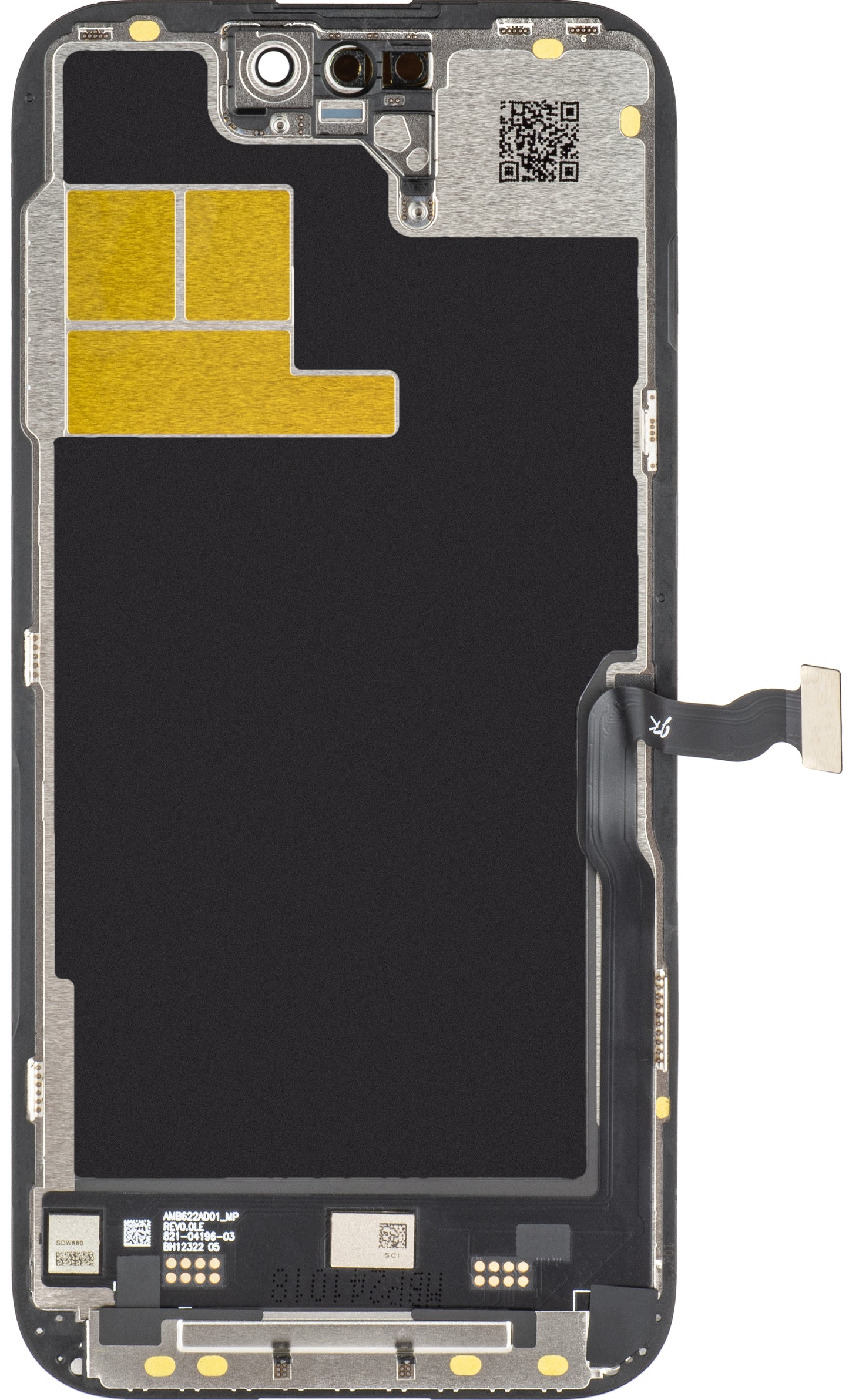 JK Touchscreen Display voor Apple iPhone 14 Pro, met Frame, LCD In-Cell IC Beweegbaar, Zwart 