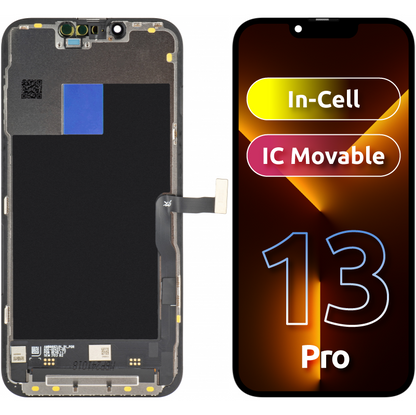 JK Touchscreen Display voor Apple iPhone 13 Pro, met Frame, LCD In-Cell IC Beweegbaar, Zwart