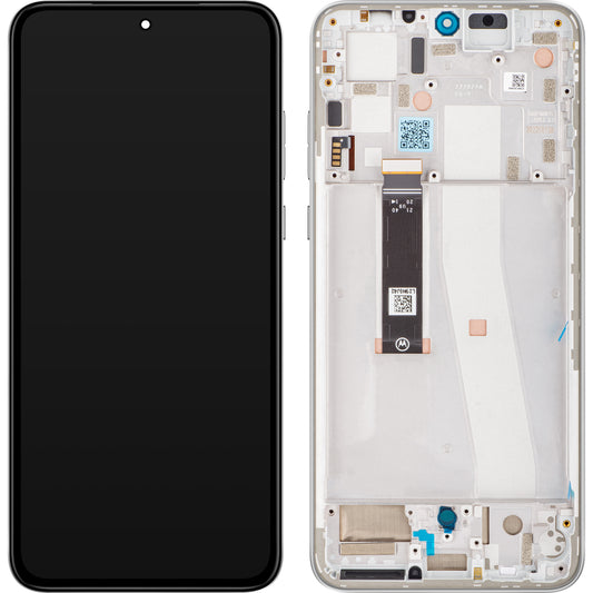 Motorola Edge 30 Neo aanraakscherm, met frame, zilver (ijspaleis), Service Pack 5D68C21404