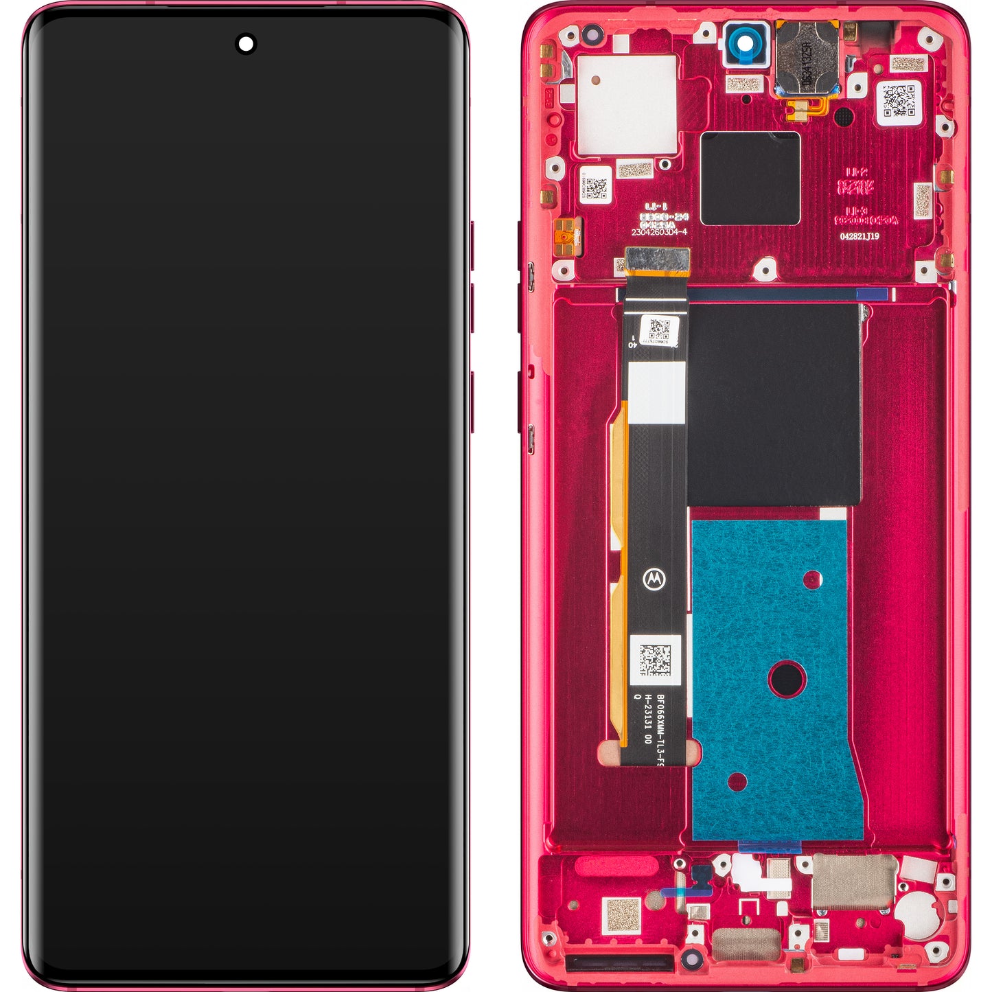 Touchscreen scherm Motorola Edge 40, met frame, rood (Viva Magenta), Service Pack 5D68C22712 