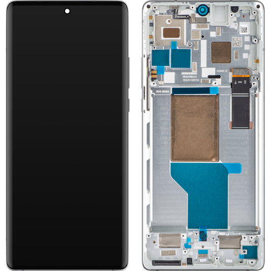 Display with Touchscreen Motorola Edge 30 Ultra, with Frame, White (Starlight White), Service Pack 5D68C21453