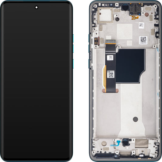 Touchscreen scherm Motorola Edge 40 Neo, met frame, L3-versie, blauw (Caneel Bay), Service Pack 5D68C23160