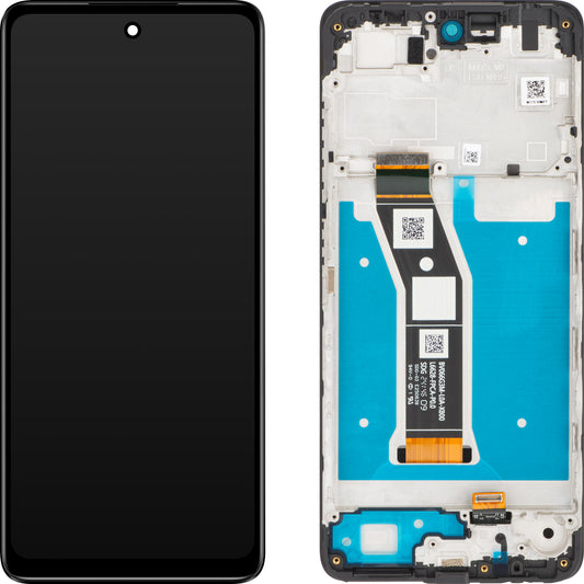 Touchscreen scherm Motorola Moto E14, met frame, zwart, Service Pack 5D68C24645 