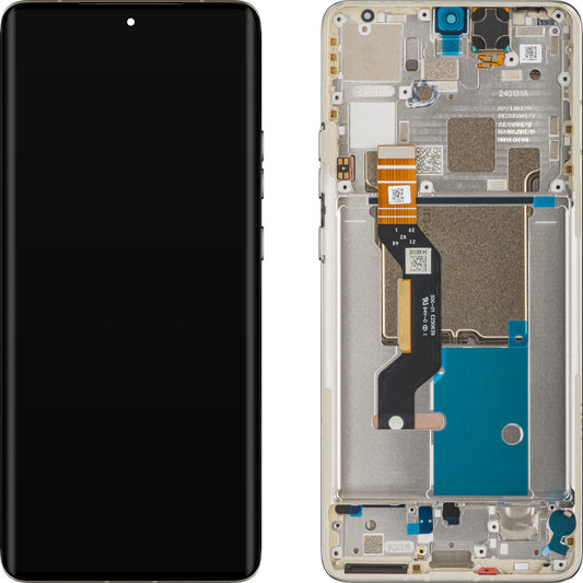 Touchscreen scherm Motorola Edge 50 Pro, met frame, grijs (Moonlight Pearl), Service Pack 5D68C24094