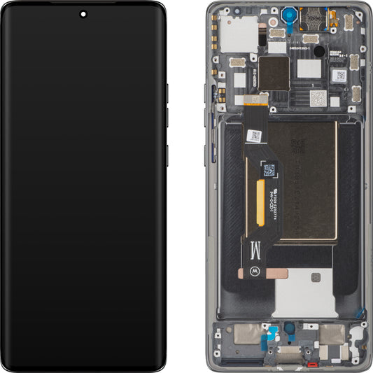Touchscreen scherm Motorola Edge 50, met frame, Koala grijs, Service Pack 5D68C25135