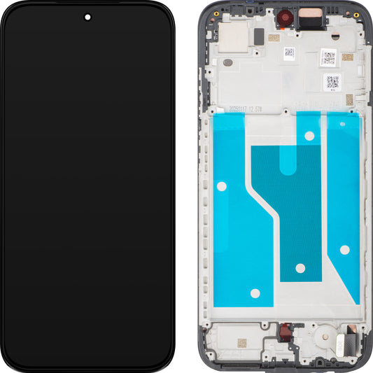 Display met Touchscreen Motorola Moto G77 / G67, met Frame, Zwart (Pantone Black Olive), Service Pack 5D68C32013