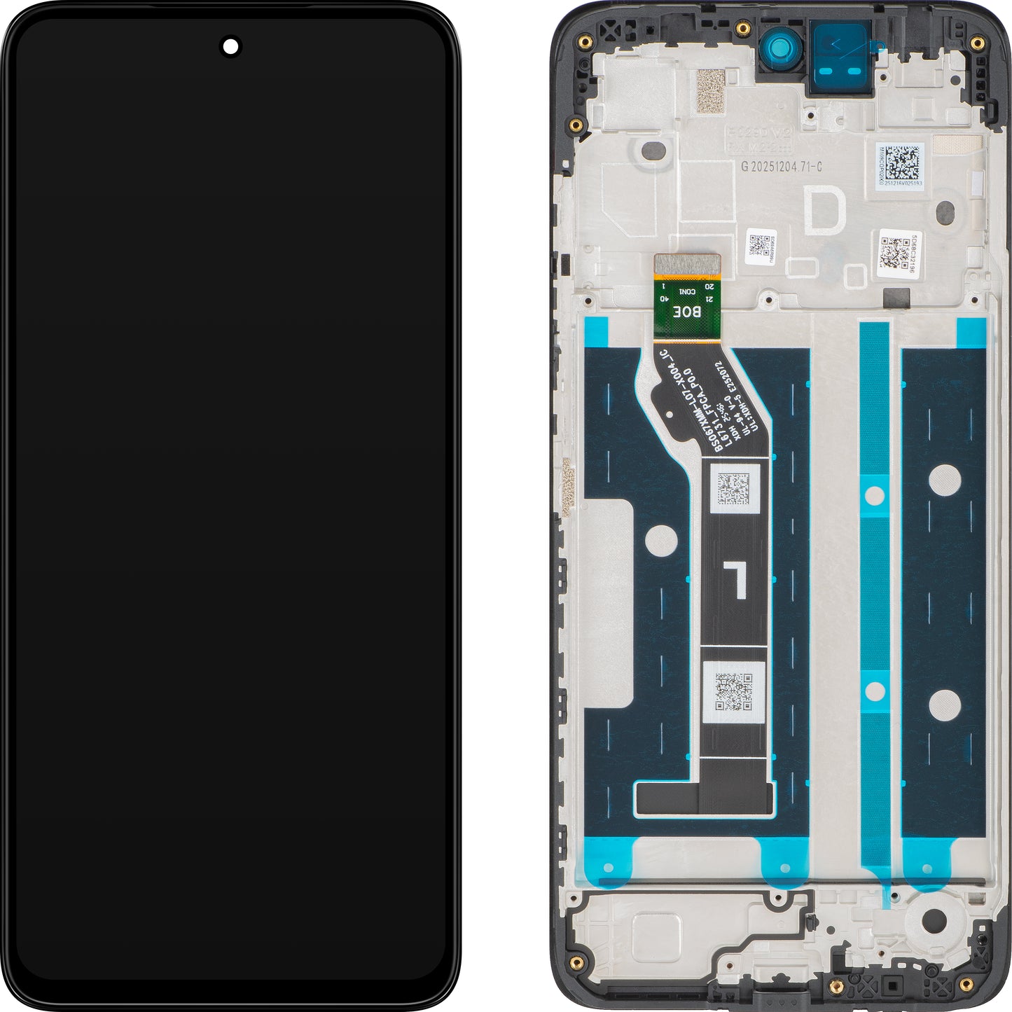 Display met Touchscreen Motorola Moto G17 / G17 Power, met Frame, Marineblauw (Pantone Evening Blue), Service Pack 5D68C32196