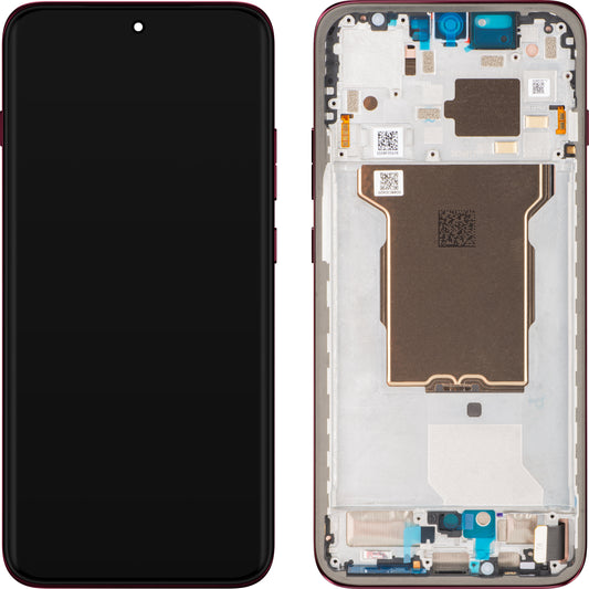 Display met Touchscreen Motorola Edge 70 Pro+ / Edge 70 Pro, met Frame, Bordeauxrood (Pantone Zinfandel), Service Pack 5D68C32418
