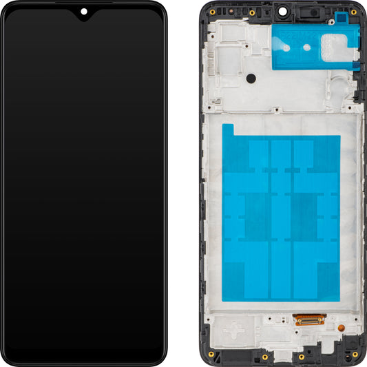 Display met Touchscreen MP compatibel met Samsung Galaxy M22 M225, met Frame, Zwart