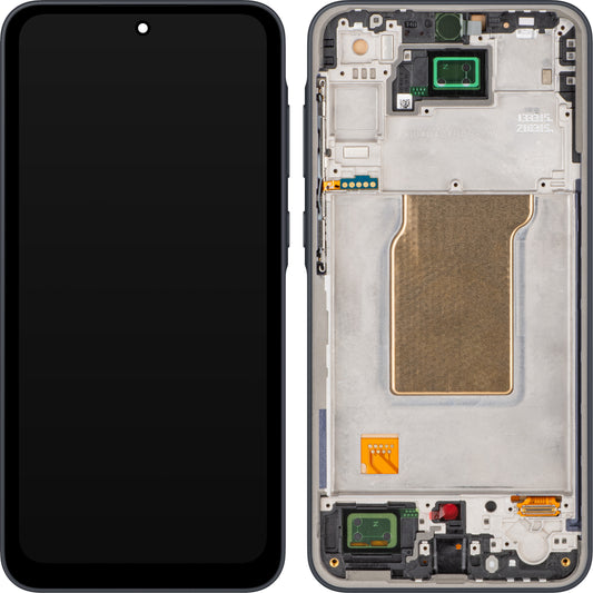 Display met Touchscreen MP compatibel met Samsung Galaxy A35 5G A356, met Frame, Zwart