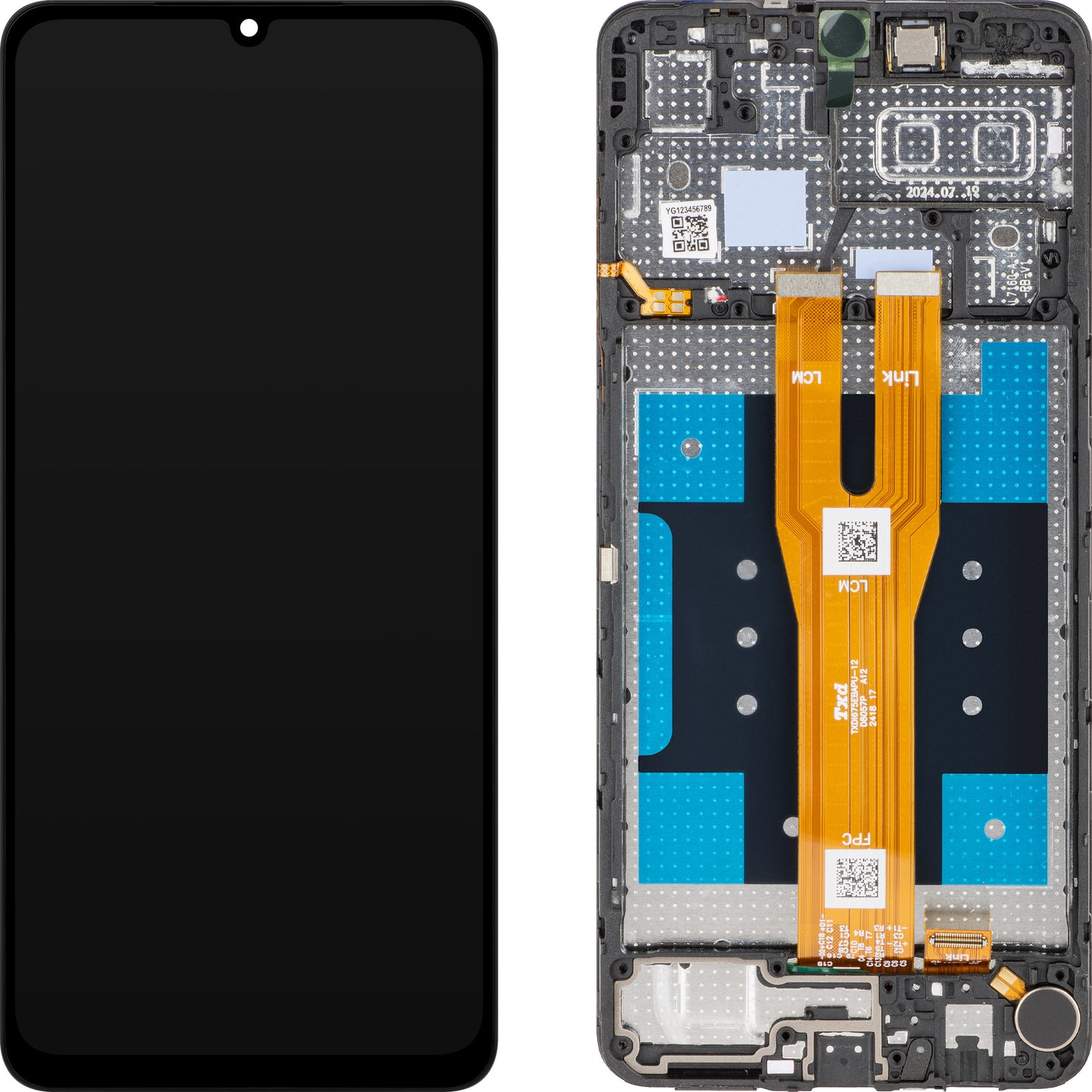 Display met Touchscreen MP compatibel met Samsung Galaxy A06 A065, met Frame, Zwart