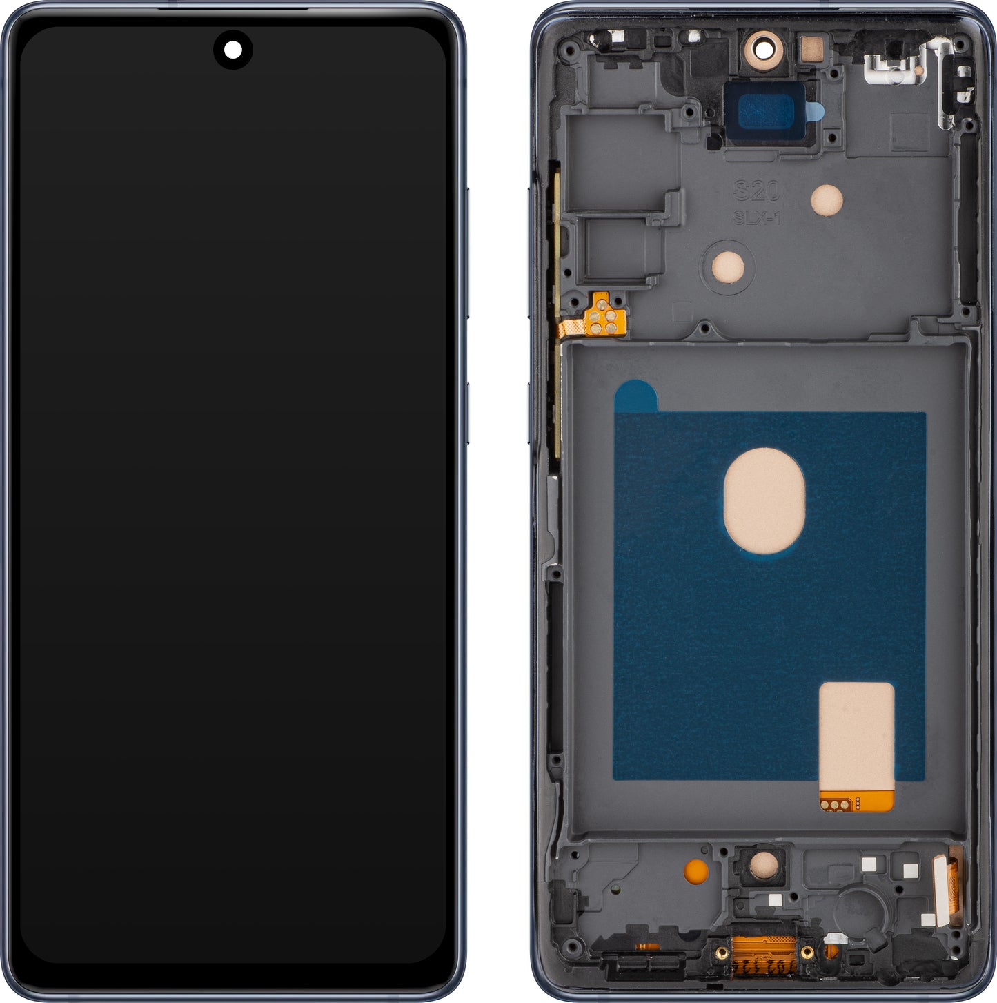Display met Touchscreen MP compatibel met Samsung Galaxy S20 FE G780, met Frame, Marineblauw