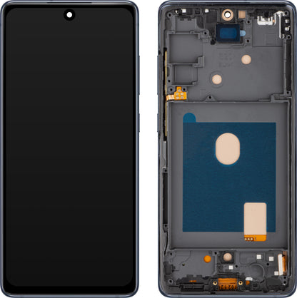 Display met Touchscreen MP compatibel met Samsung Galaxy S20 FE G780, met Frame, Marineblauw