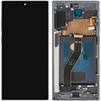 Display met Touchscreen MP compatibel met Samsung Galaxy Note 10+ N975, met Frame, OLED Versie, Zwart