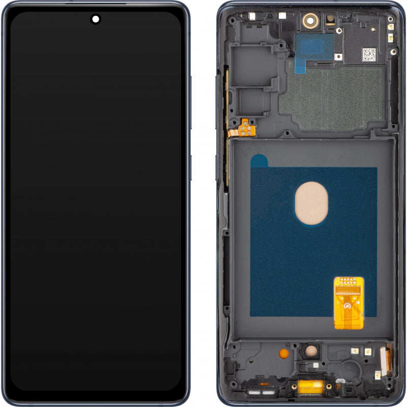 Display met Touchscreen MP compatibel met Samsung Galaxy S20 FE G780, met Frame, OLED Versie, Marineblauw, Swap