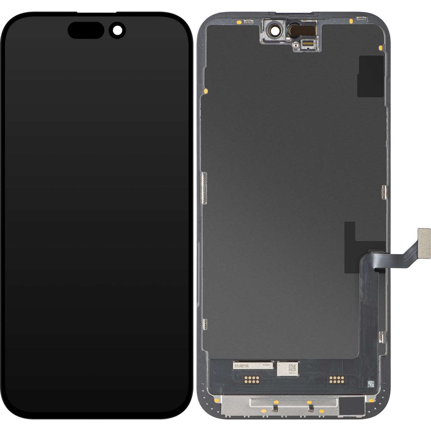 Display met Touchscreen MP compatibel met Apple iPhone 15 Plus, met Frame, Soft OLED FHD IC Movable Versie, Zwart