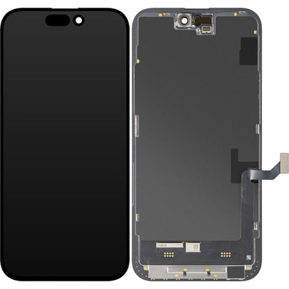 Display met Touchscreen MP compatibel met Apple iPhone 15 Plus, met Frame, Soft OLED FHD IC Movable Versie, Zwart