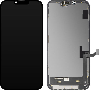 Display met Touchscreen MP compatibel met Apple iPhone 14 Plus, met Frame, Soft OLED FHD IC Movable Versie, Zwart