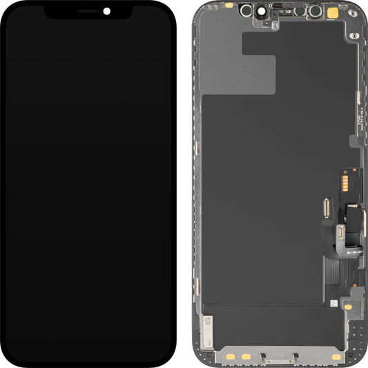 Display met MP Touchscreen compatibel met Apple iPhone 12 / 12 Pro, met Frame, OLED Diagnostische Versie, Zwart