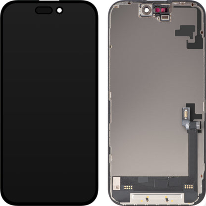 Display met MP Touchscreen compatibel met Apple iPhone 16, met Frame, Soft OLED FHD Diagnostic Versie, Zwart