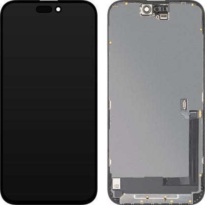 Display met Touchscreen MP compatibel met Apple iPhone 16 Plus, met Frame, OLED FHD Diagnostische Versie, Zwart