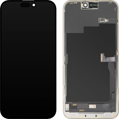 Display met MP Touchscreen compatibel met Apple iPhone 15 Pro Max, met Frame, OLED FHD Diagnostic Versie, Zwart