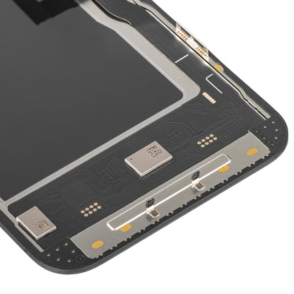 Display met Touchscreen MP compatibel met Apple iPhone 13 Pro, met Frame, Soft OLED IC Movable 120Hz FHD Versie, Zwart