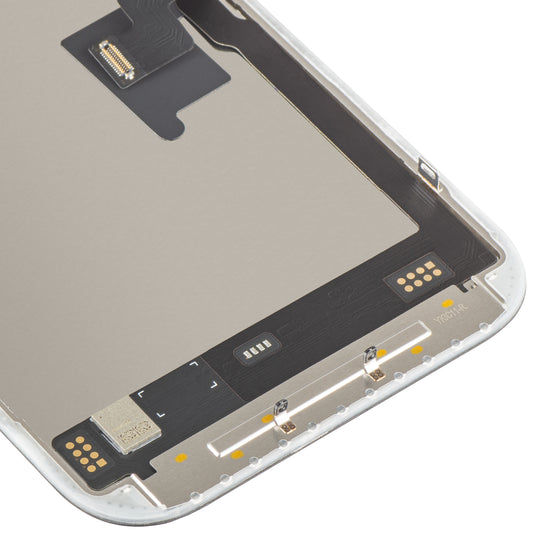 Display met Touchscreen MP compatibel met Apple iPhone 16 Pro, met Frame, Soft OLED FHD 120Hz IC Movable Versie, Zwart