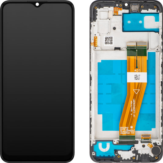 Display met Touchscreen MP compatibel met Samsung Galaxy A03 A035, met Frame, Versie G, Zwart