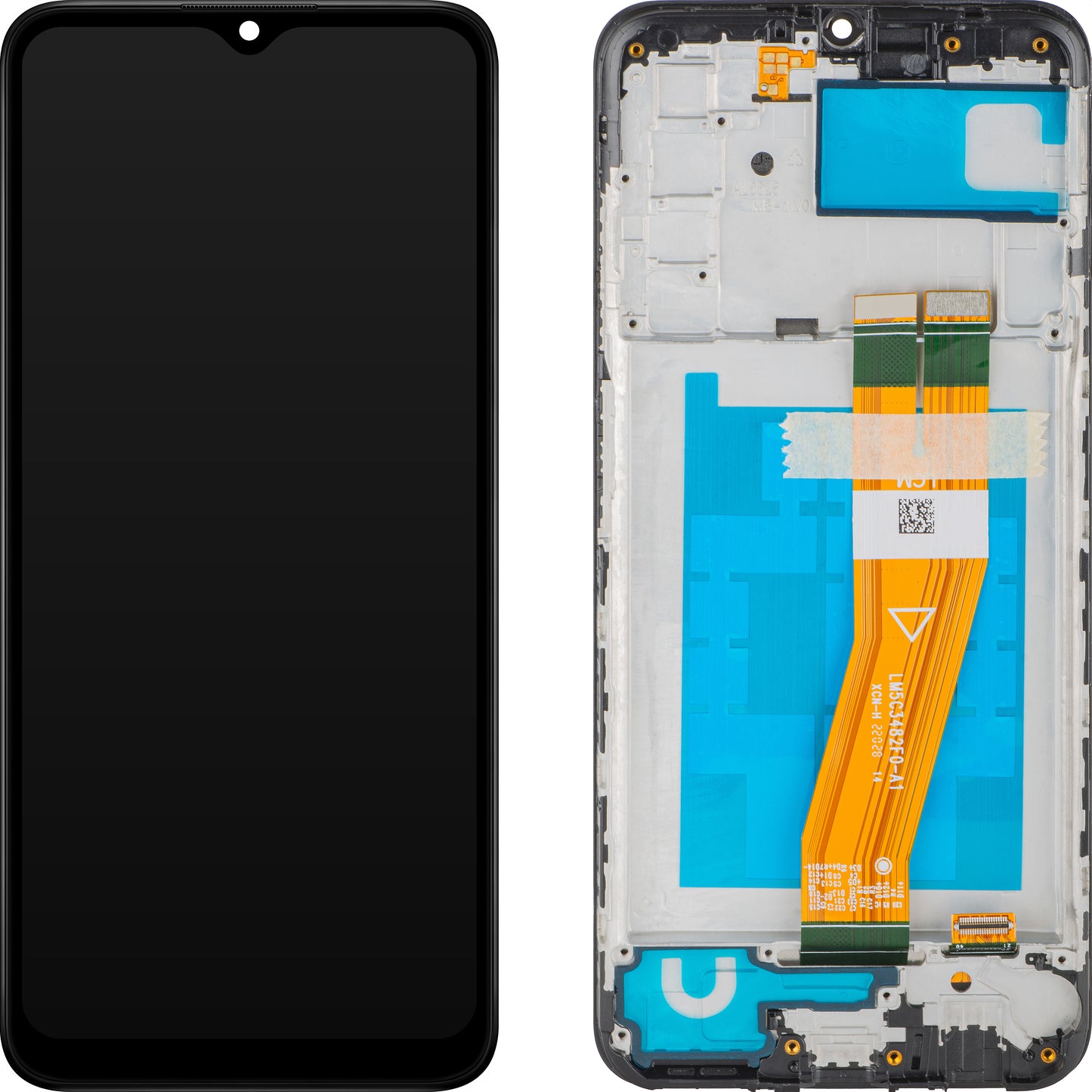 Display met Touchscreen MP compatibel met Samsung Galaxy A03s A037, met Frame, Versie F, Zwart