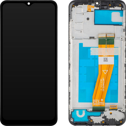 MP Touchscreen Display compatibel met Samsung Galaxy A03s A037, met Frame, Versie F, Zwart, Swap