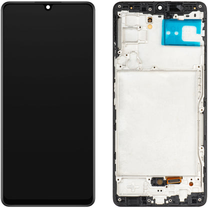 MP touchscreen scherm compatibel met Samsung Galaxy A42 5G A426, met frame, OLED versie, zwart 