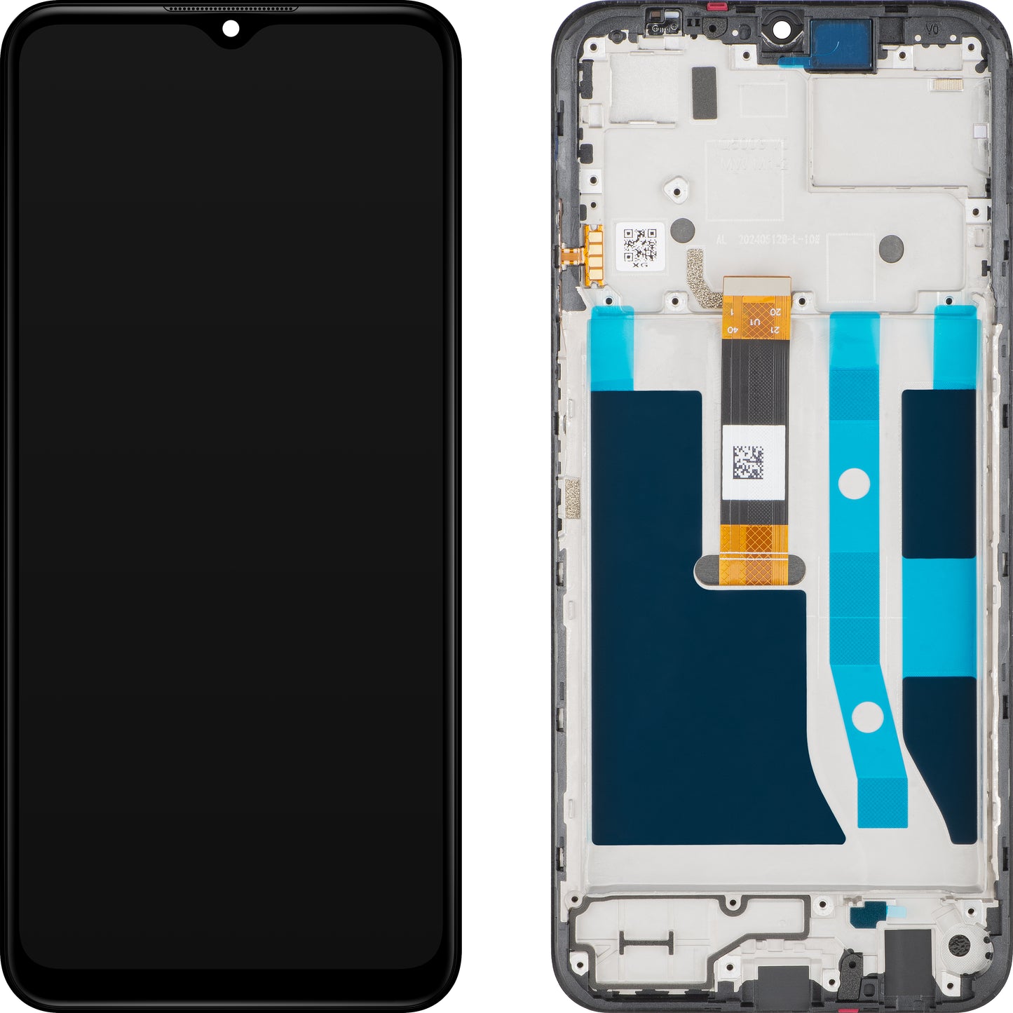 Nokia G42 Touchscreen Display met rand, zwart, Service Pack 70101355H001 