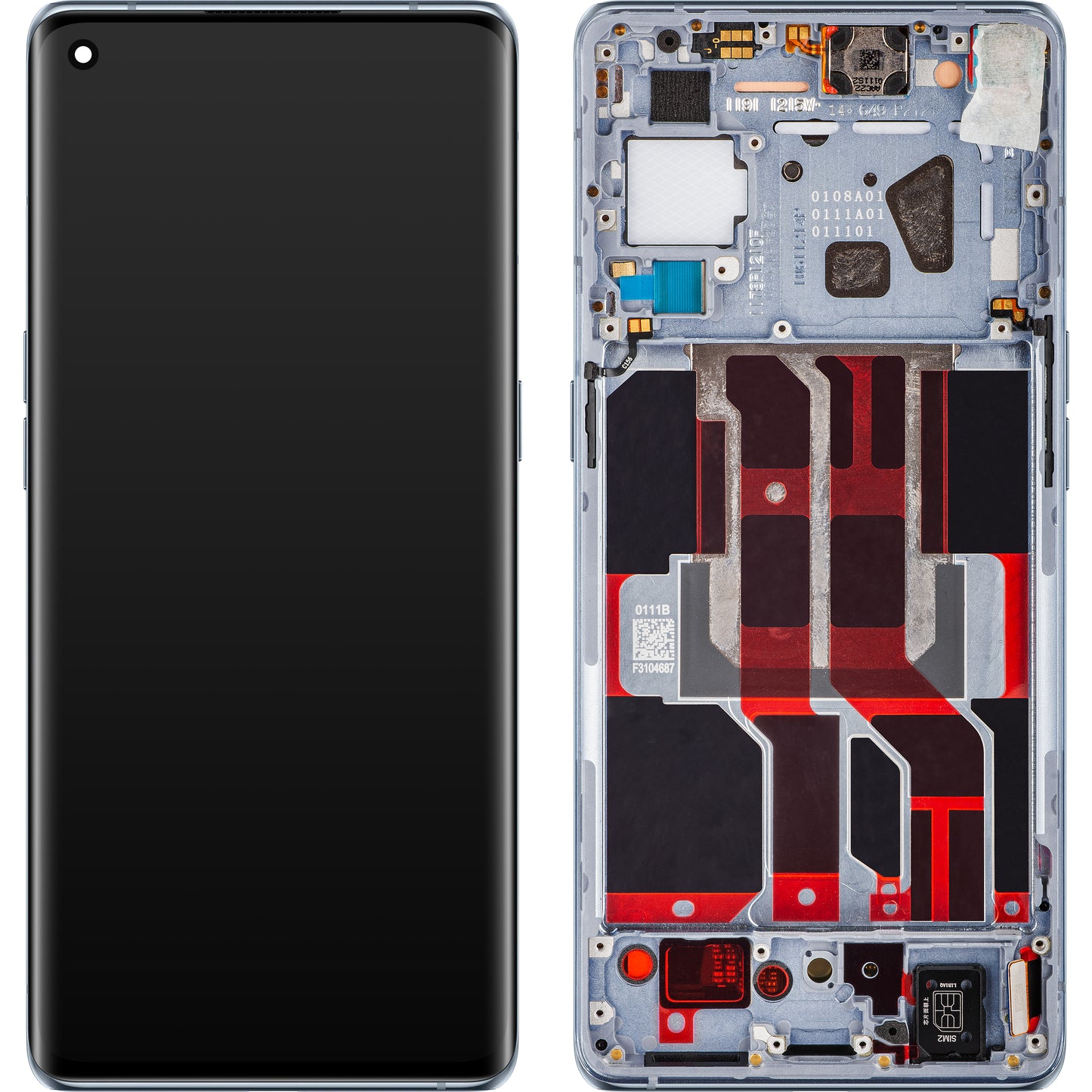 Display with Touchscreen Oppo Reno6 Pro 5G (Snapdragon) / Reno6 Pro+ 5G, with Frame, Lunar Grey, Service Pack 4907528