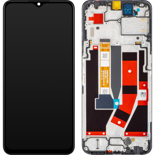 Touchscreen Display Oppo A77 5G, met Frame, Zwart, Herverpakt 4130192