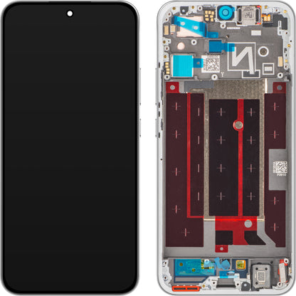 Display met Touchscreen Oppo Reno14, met Frame, Wit (Brilliant White), Service Pack 621029000603