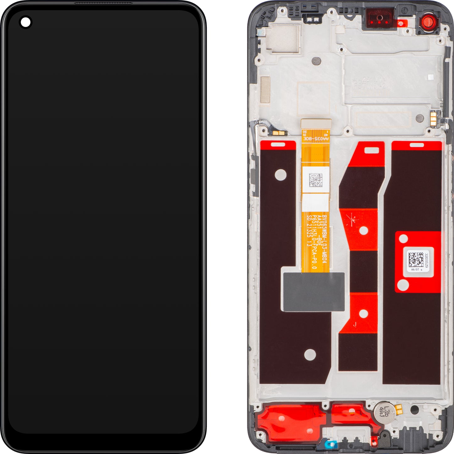 Display met Touchscreen Oppo A55, met Frame, Zwart (Starry Black), Service Pack 4908581