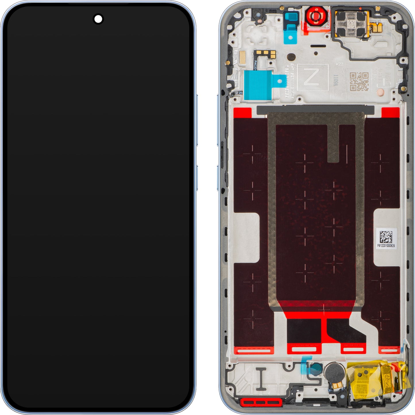 Display met Touchscreen Oppo Reno15 F, met Frame, Blauw (Aurora Blue), Service Pack 621029000798