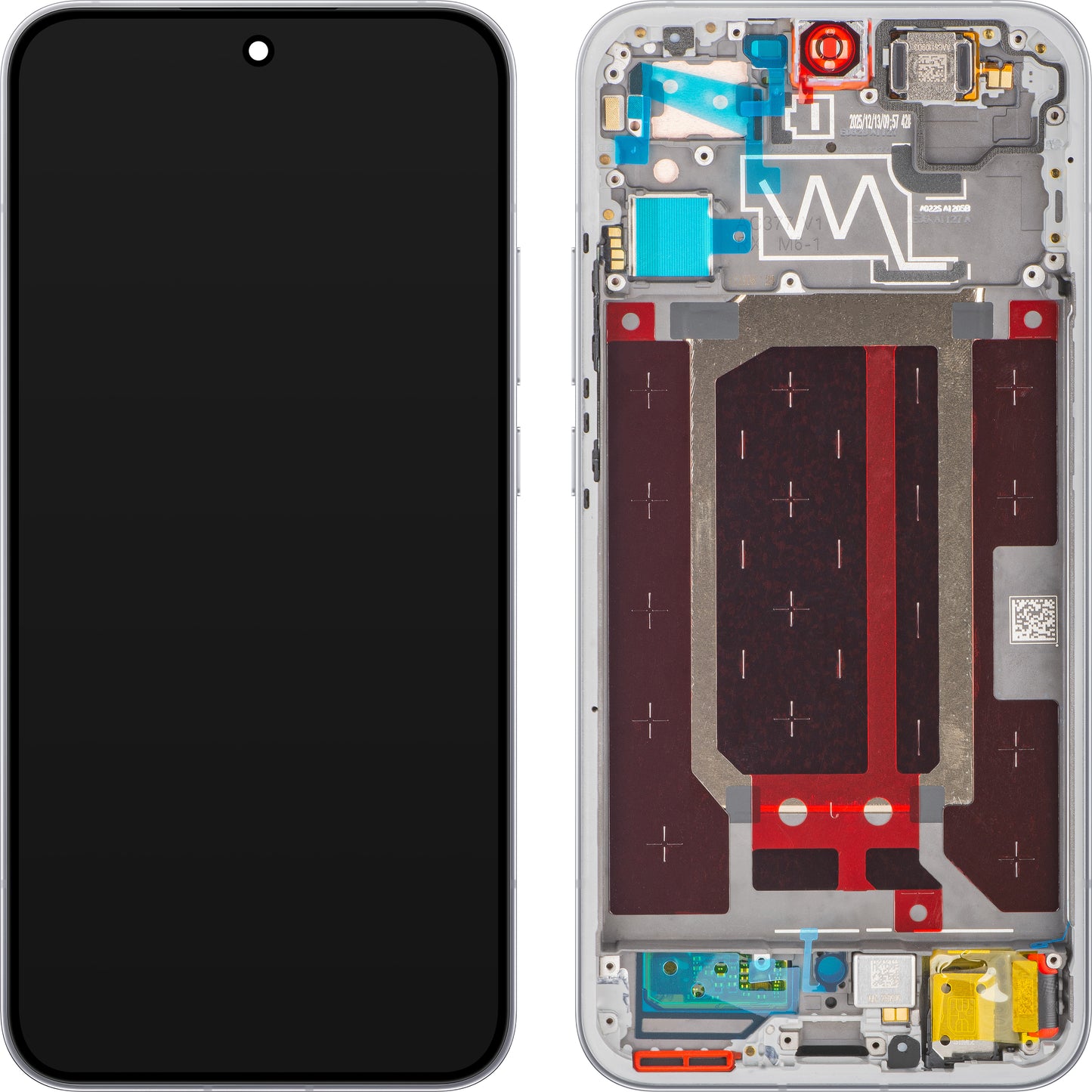 Display met Touchscreen Oppo Reno15, met Frame, Wit (Aurora White), Service Pack 621029000786