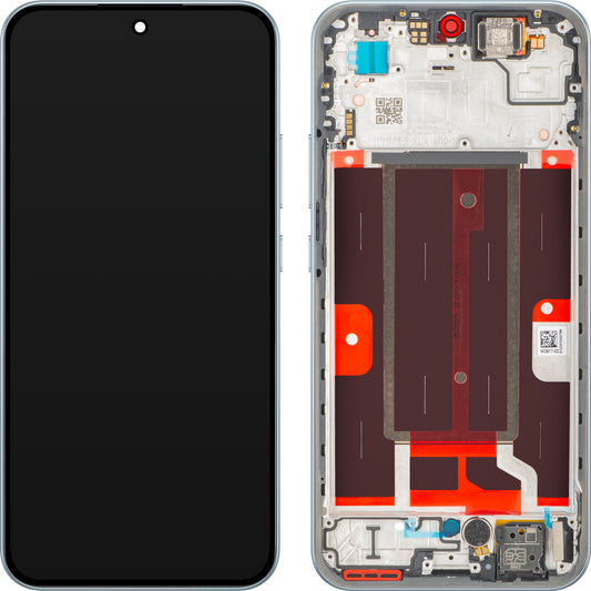Display met Touchscreen Oppo A6 Pro 5G, met Frame, Grijs (Lunar Titanium), Service Pack 621029000655