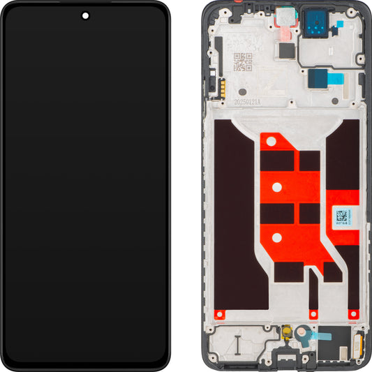 Touchscreen Display Oppo Reno12 F, met Frame, Zwart, Service Pack 621029000258